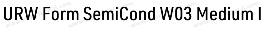 URW Form SemiCond W03 Medium It字体转换